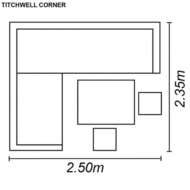 Titchwell grey corner online lounging set